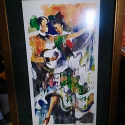 Framed Print Of Dancer And Guitarist