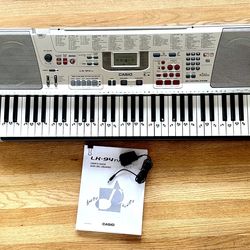CASIO LK-94TV 61-Key Lighting System Electric Keyboard AC-Adapter, Manual *FULLY TESTED & WORKS GREAT*