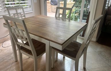 New  table  wood with 4 chairs