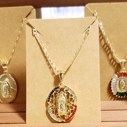 Gold Plated Virgin Mary Necklace