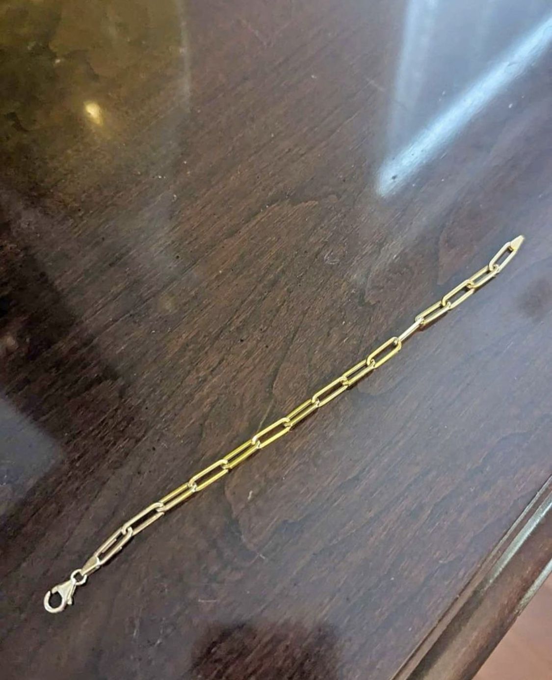 14k Paperclip Link Bracelet 