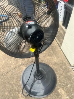 Large Black Pedestal Standing Fan