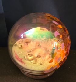 Glass Eye Studio Hand-blown art glass sea globe beach paperweight