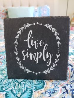 Desk Sign - "Live Simply" by Hobby Lobby 5"