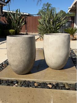 Two (2) Concrete Planters (Kante Brand)