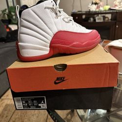 Cherry Jordan 12 Size 10 dad