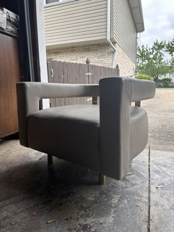 Grey Leather Chair