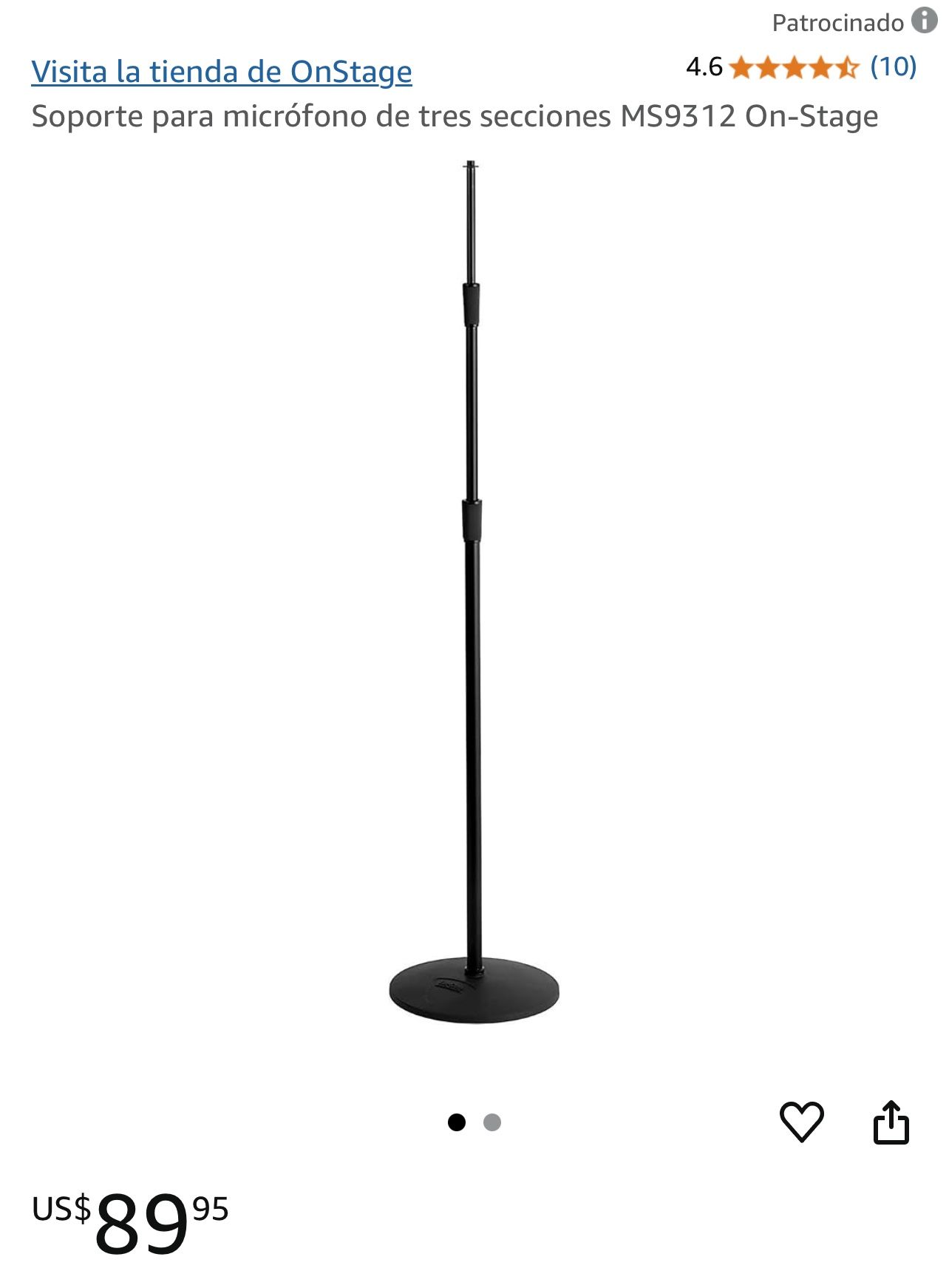 Three Section Microphone Stand