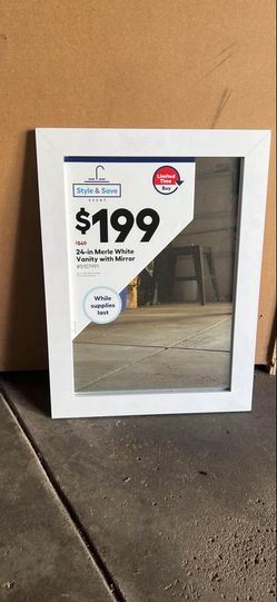 Brand New White Framed Mirror