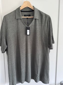New tags! XXL Rag & Bone linen Johnny Collar polo shirt