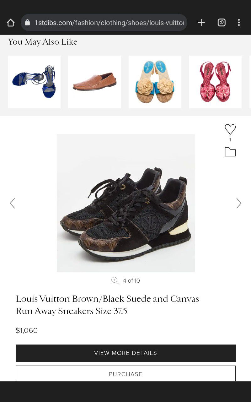Louis Vuitton, Shoes, Louis Vuitton Run Away Sneakers White Size 4