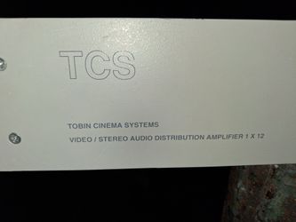 TCS TOBIN CINEMA SYSTEM VIDEO/STEREO AMPLIFIER