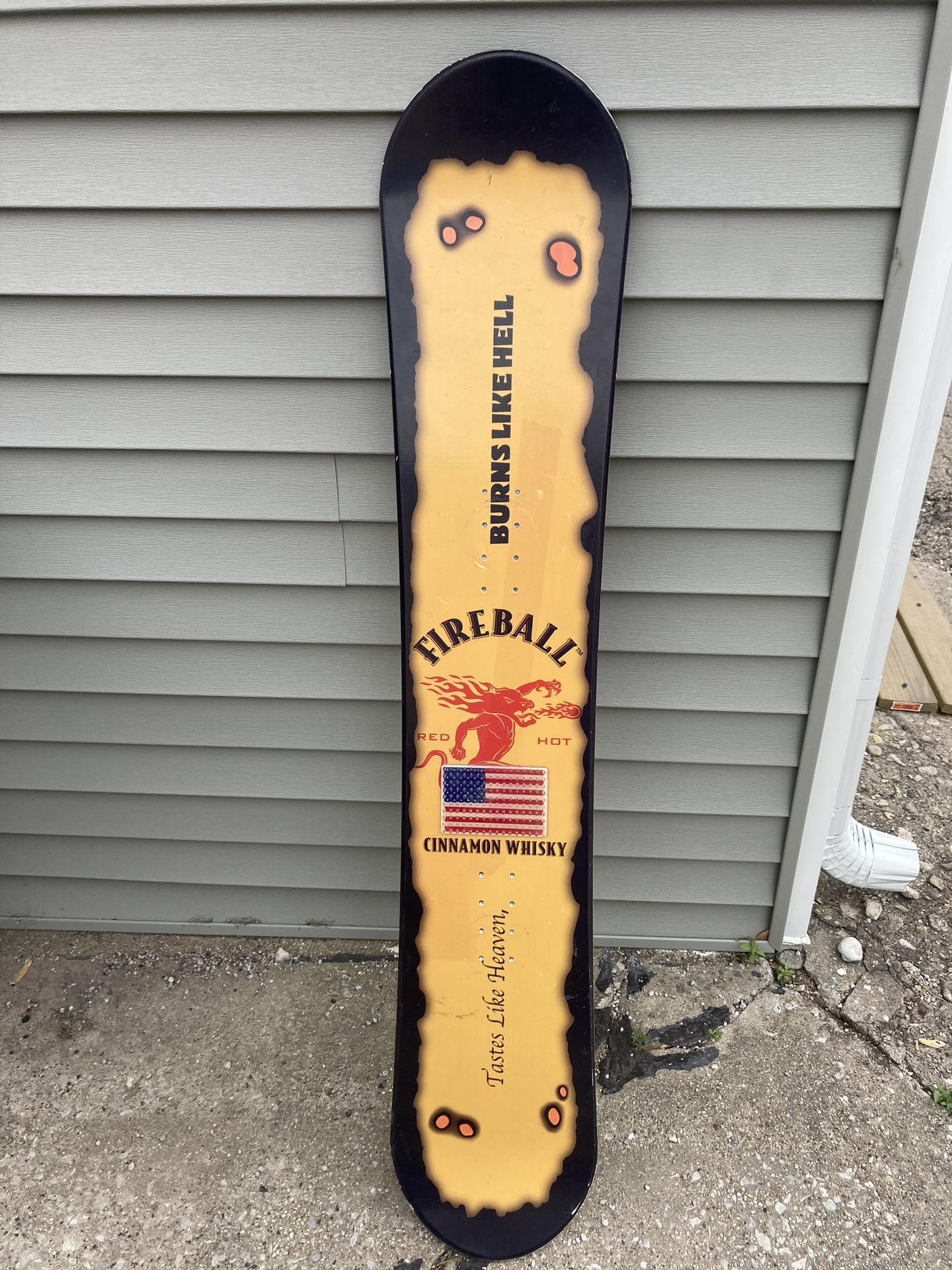 Fireball Brand Whiskey Snowboard