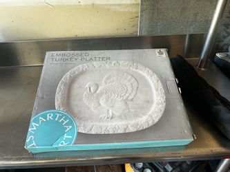 Martha Stewart Embossed Turkey Platter