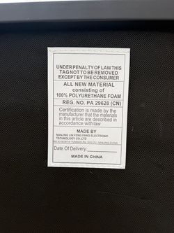 Black Polyurethane Foam Cushion Item