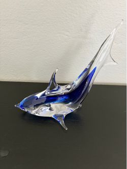 Hand blown Patricia Faye glass dolphin