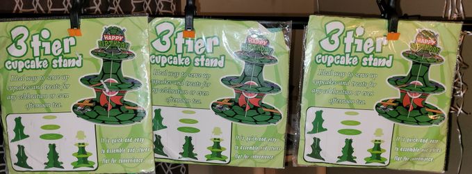 *NEW 3- Ninja Turtle 3 tier cupcake stands 