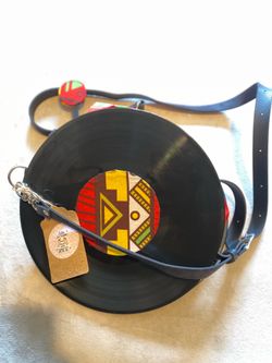 Upcycled 7-Inch Handmade Vinyl Record Handbag Spin Mini WAXTONE