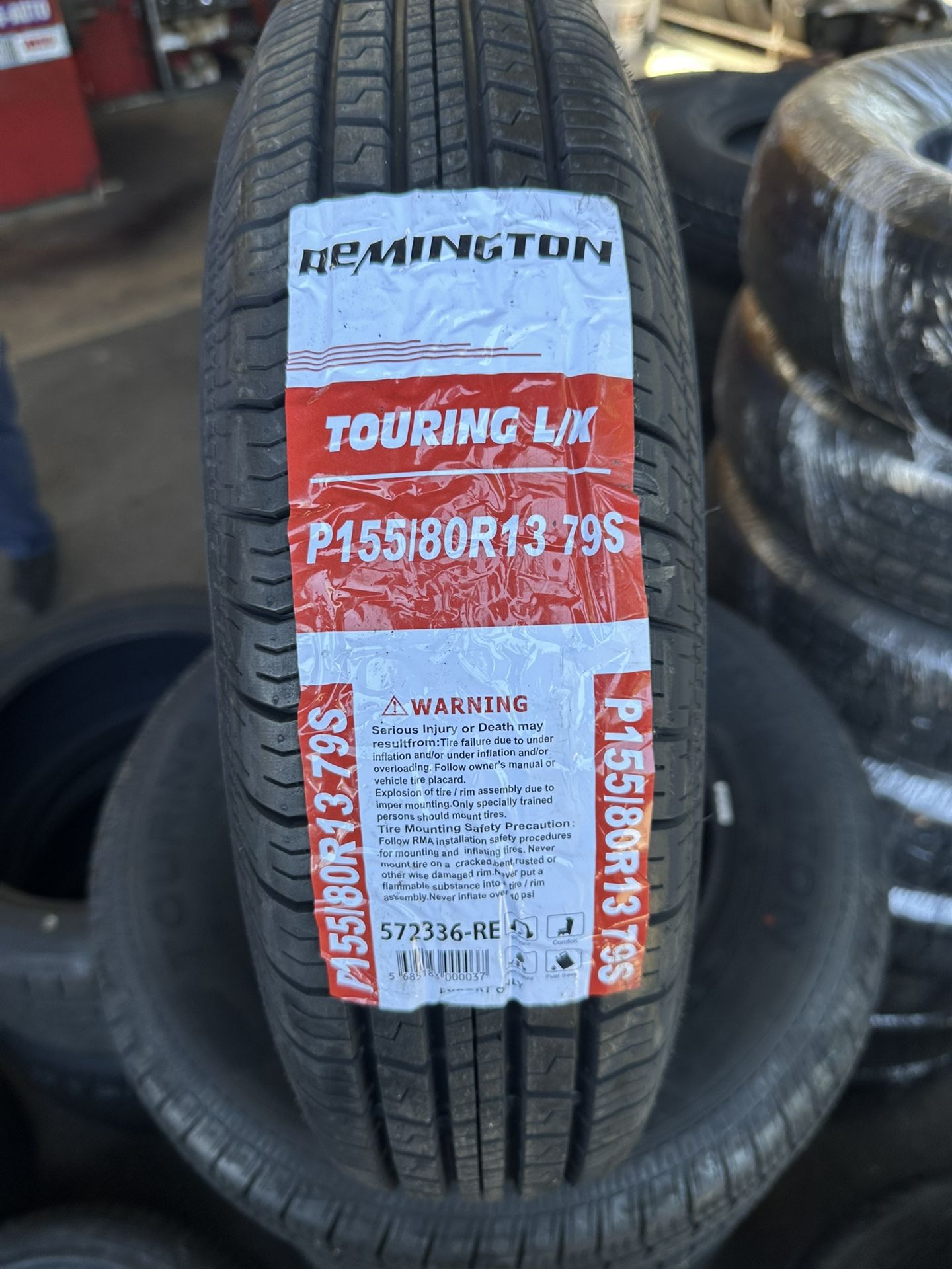 155/80R13 REMINGTON 79S *REGULAR WHITEWALL* 400 A-A