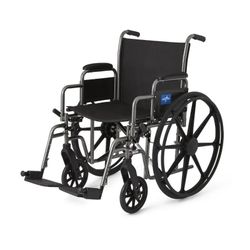 Medline Wheelchair with 20in Seat and Adjustable Leg-rests