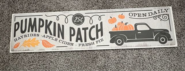 Wooden fall sign