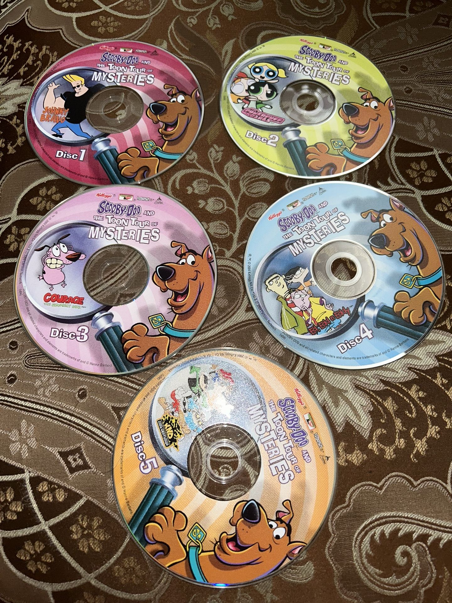Very Rare 2004 Scooby Doo And The Toon Tour Of Mysteries Complete Set