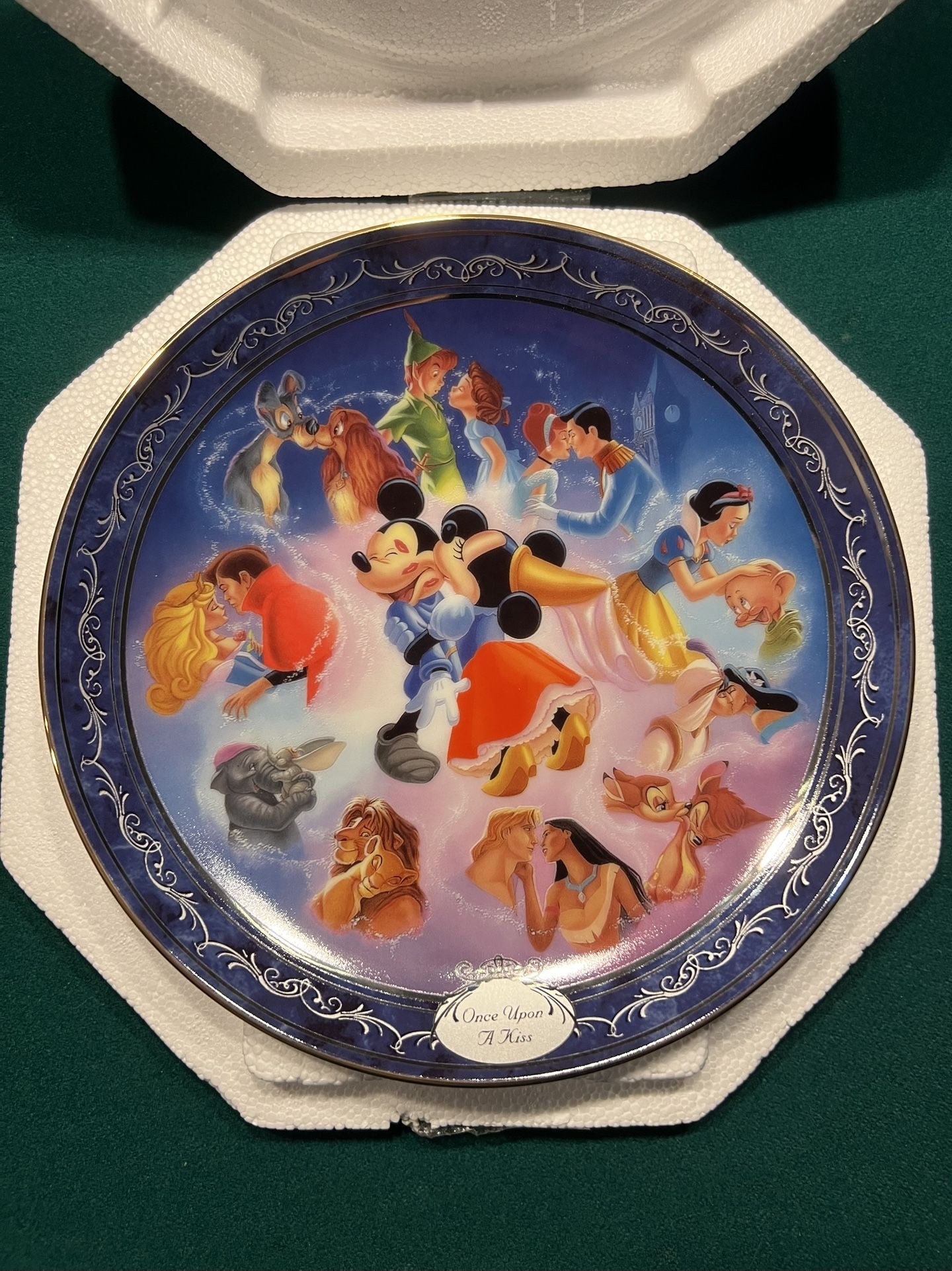 Bradford Exchange 'Once Upon a Kiss' Disney Plate Magical Moments Series