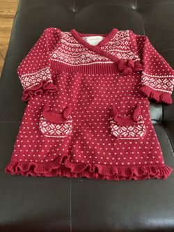 Baby red Dress 3-6 months firm price
