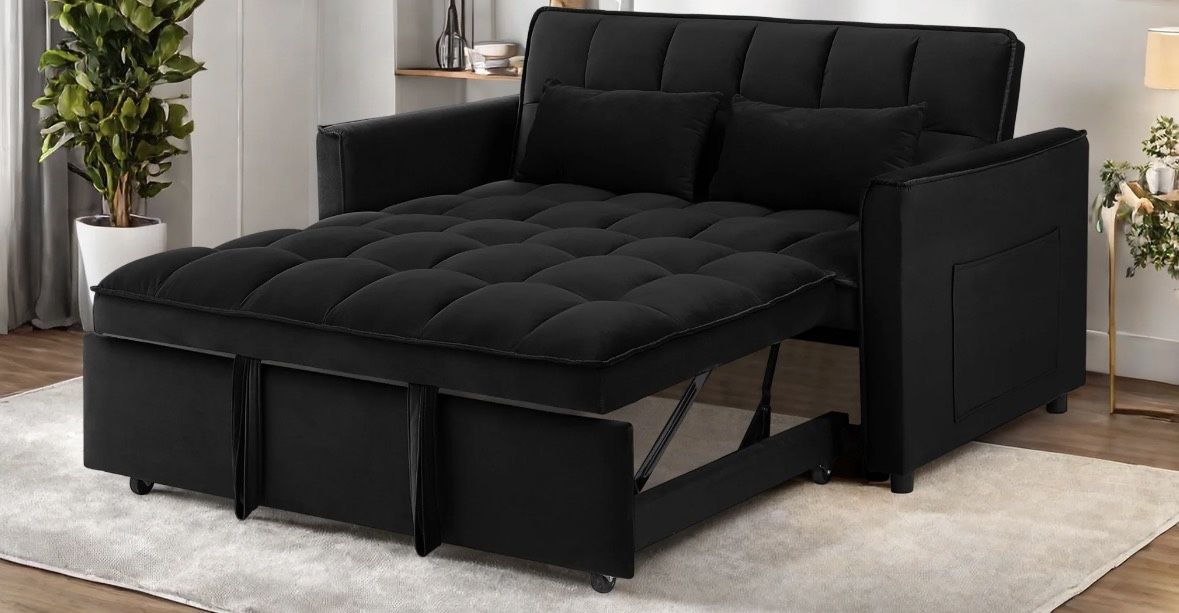 Black Roll Out Couch 