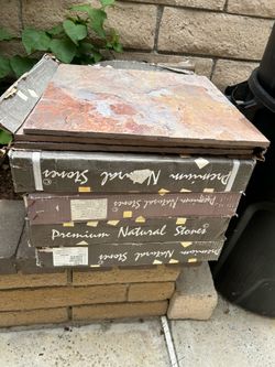 16x16 slate tile approx 58 pieces. 10 boxes x 5 plus.