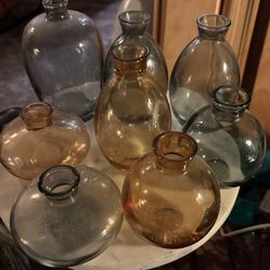Lot Of 9 Glass Vases - $20