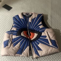 All seeing eye puffer vest size medium 