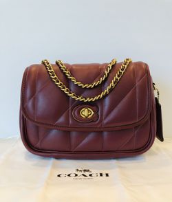 RARE! NWT Coach Nappa Leather Pillow Madison Shoulder Bag With Quilting-B4/Wine