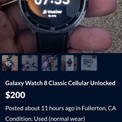 Galaxy watch 8 classic. Seller warning.