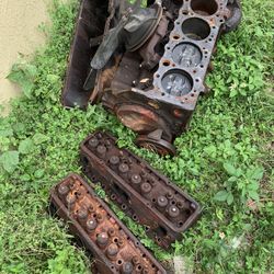 Chevy 57 Engine For Parts 