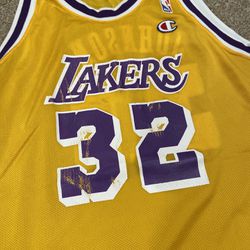 Youth Los Angeles Lakers #32 Magic Johnson Yellow Throwback