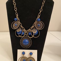 Premier Design “IndigoNecklace And Earrings “ New 1/2 Price