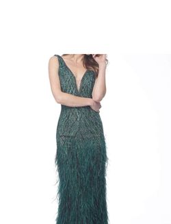 NWT Jovani 66003 Emerald Green Gown