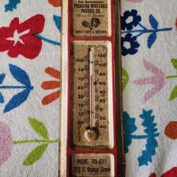 Vintage 13" Metal Thermometer Pasadena Works!