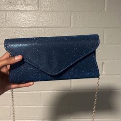 blue sparkle purse