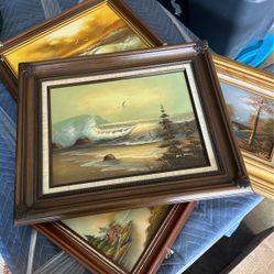 Assorted Hand Painted Artworks - Framed