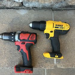 Milwaukee and Dewalt Drills, excellent condition 