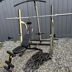 Gym Weights Bar Weight Bench 