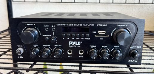 Pyle Home PTA24BT 250-Watt Compact Bluetooth Audio Stereo Receiver
