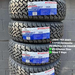 225/65/17 Atlander Todo Terreno All Terrain 17 inch Set of Tires Installed and Balanced Set de Llantas Nuevas Instaladas y Balanceadas