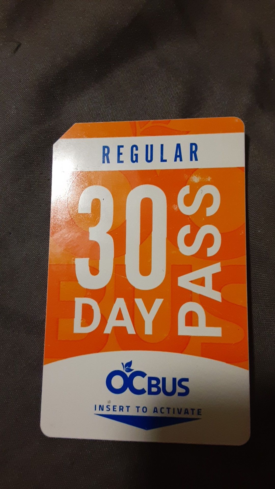 OC bus pass 30 day