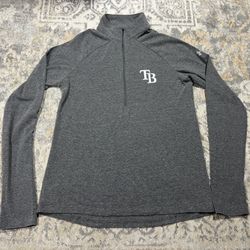 Under Armour Tampa Bay Rays 1/4 Zip Pullover Shirt Womens Size XS Gray MLB   