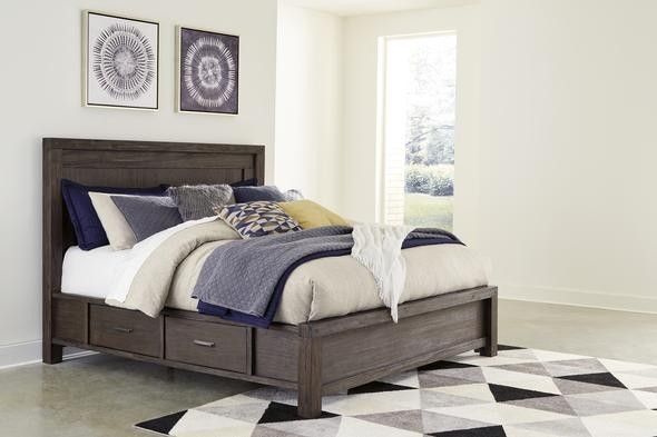 Dellbeck Dark Brown Storage Platform Bedroom Set