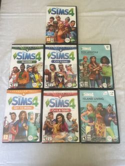 Sims 4 and add ons and expansion packs for PC and MAC