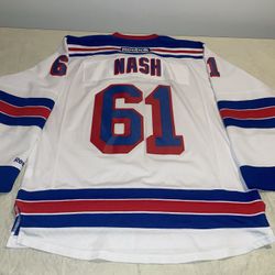 Rick Nash Jersey Mens Large New York Rangers Ny Clean Vintage White Reebok Sewn